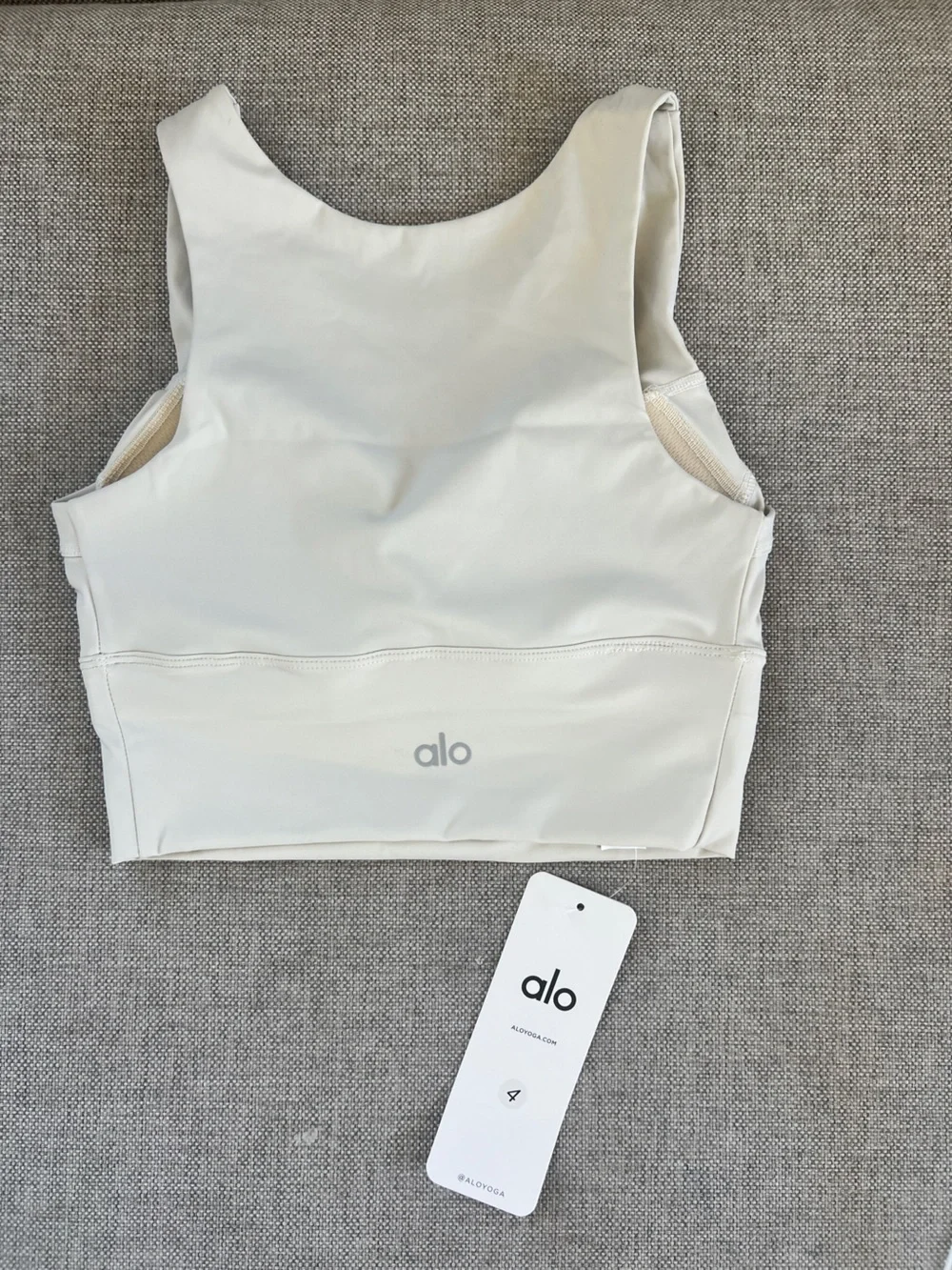 Alo yoga white tank top